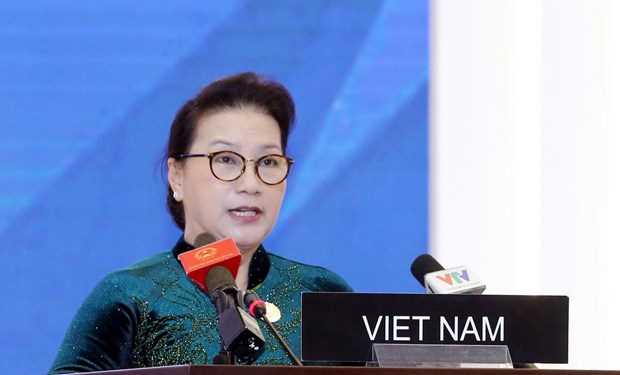 Chủ tịch Quốc hội ph&aacute;t biểu tại phi&ecirc;n to&agrave;n thể Đại hội đồng IPU-140