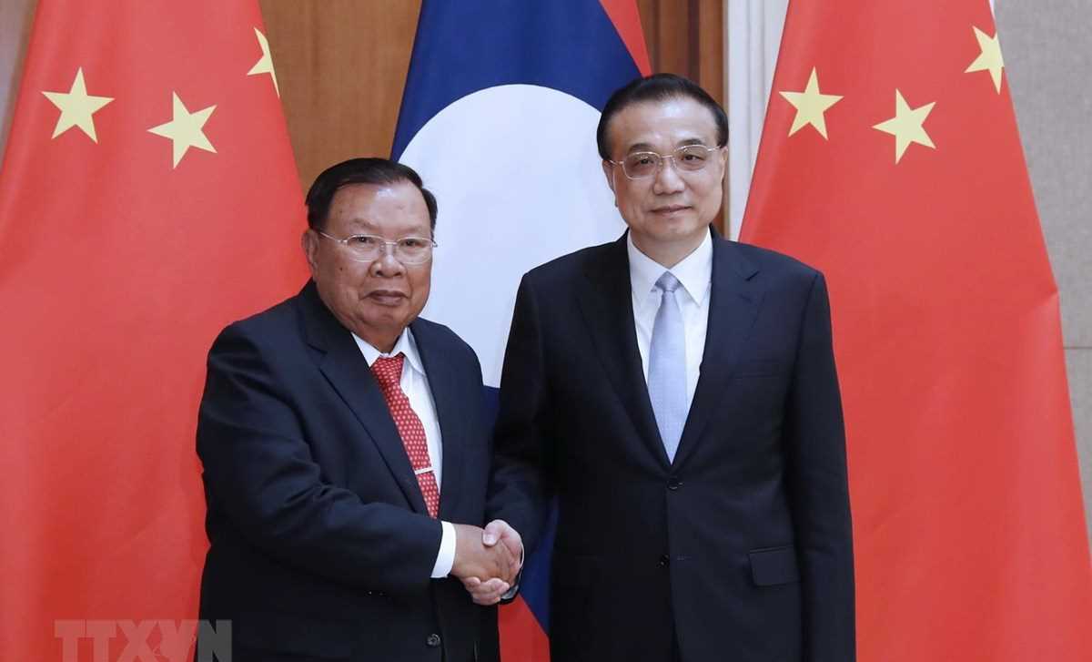 Thủ tướng Trung Quốc hội kiến Tổng Bí thư, Chủ tịch nước Lào