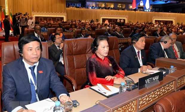 Chủ tịch Quốc hội Nguyễn Thị Kim Ng&acirc;n dự lễ khai mạc IPU-140