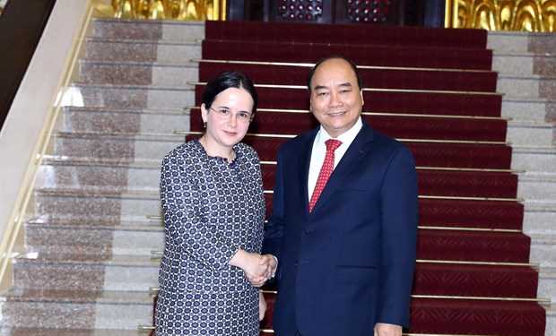 Thủ tướng Nguyễn Xu&acirc;n Ph&uacute;c tiếp Quốc vụ khanh Bộ Ngoại giao Romania