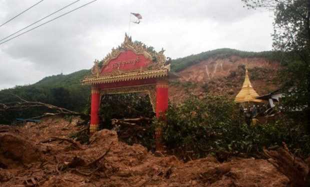 Lở đất tại Myanmar khiến hàng chục người bị chôn vùi