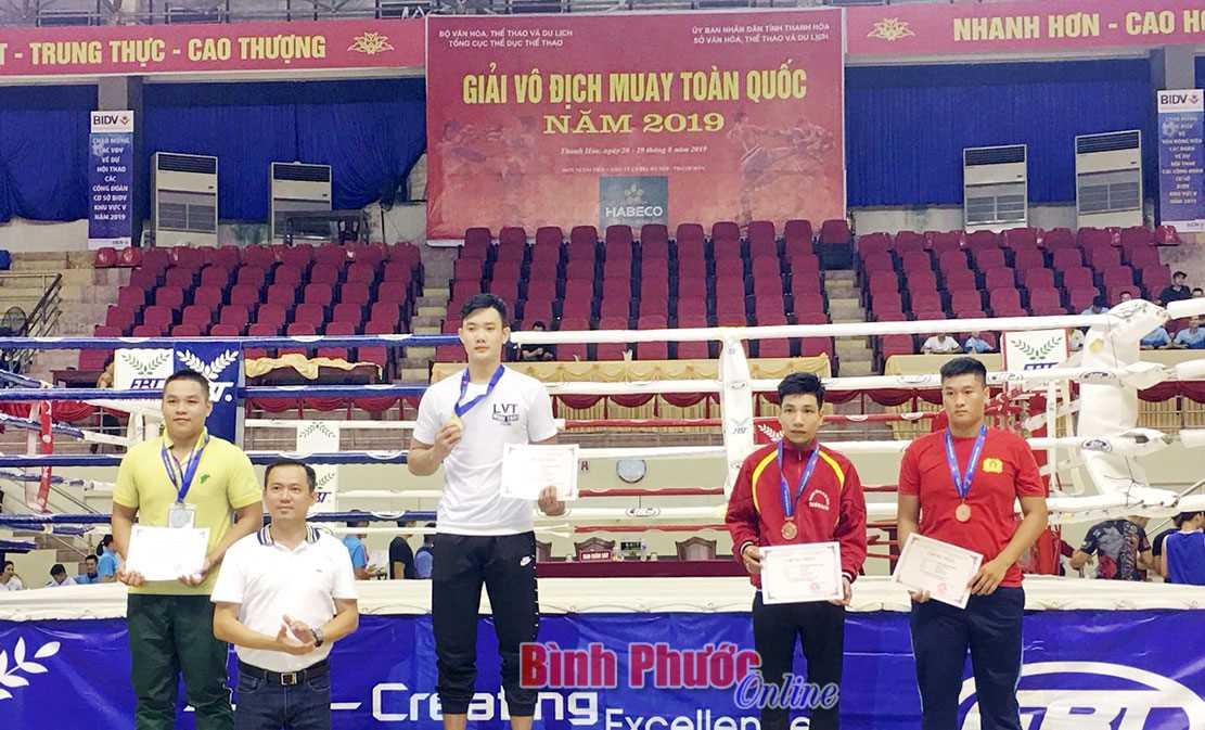 Giải vô địch Muay toàn quốc 2019: Bình Phước đoạt 2 huy chương vàng