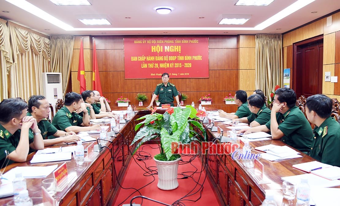 Ban Chấp h&agrave;nh Đảng bộ BĐBP B&igrave;nh Phước hội nghị lần thứ 20