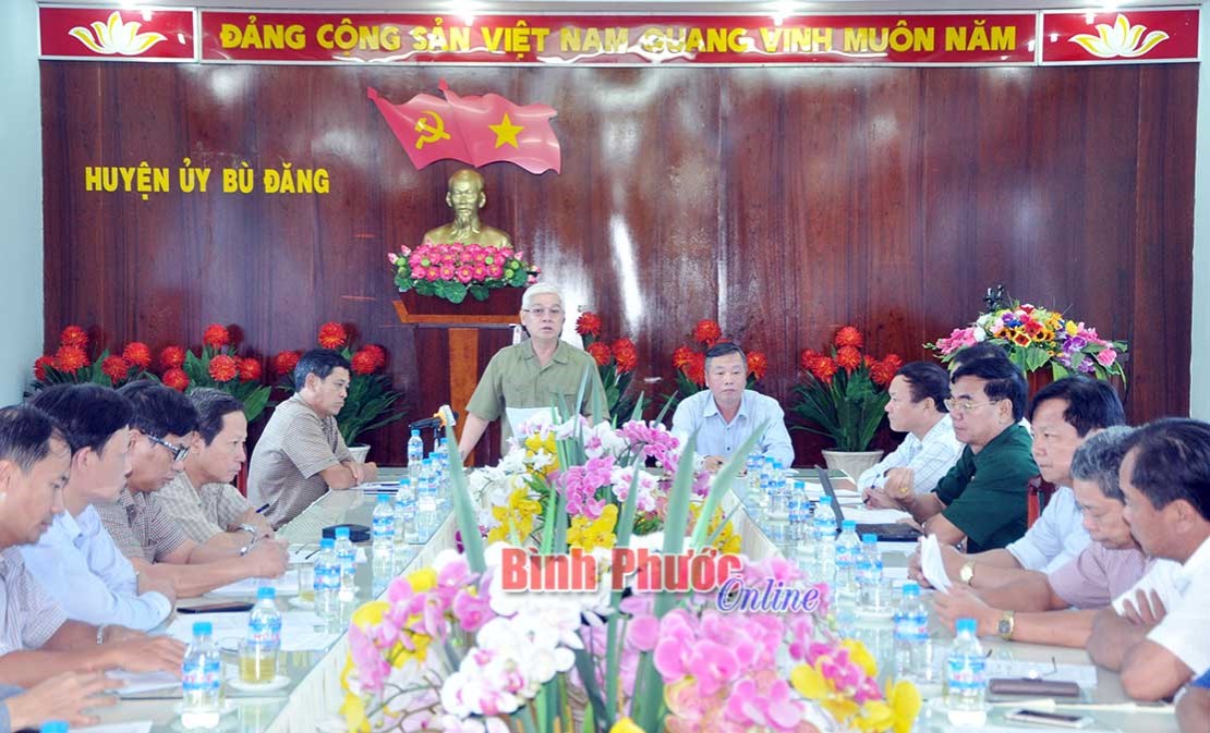 L&atilde;nh đạo tỉnh kiểm tra khắc phục thi&ecirc;n tai tại huyện B&ugrave; Đăng