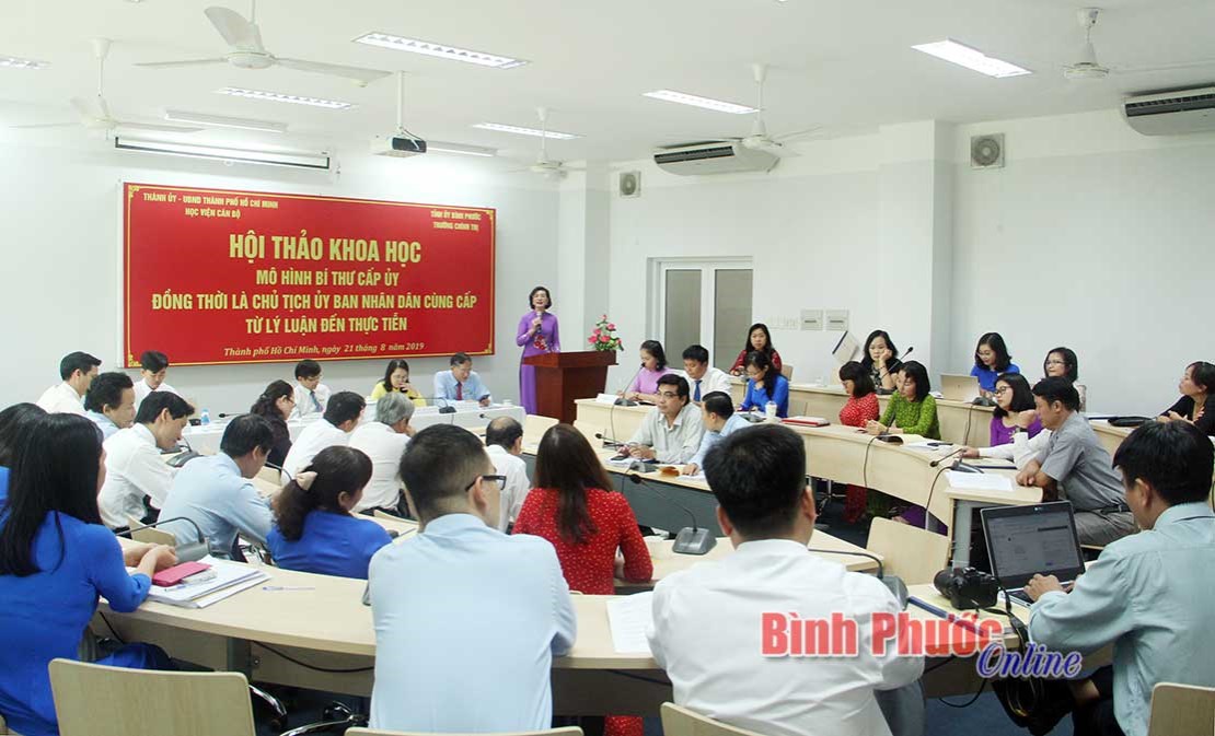 Hội thảo khoa học m&ocirc; h&igrave;nh b&iacute; thư cấp ủy đồng thời l&agrave; chủ tịch UBND