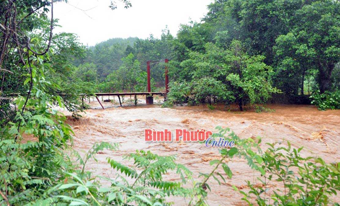Bù Gia Mập, Bù Đăng: Mưa lớn gây ngập lụt diện rộng