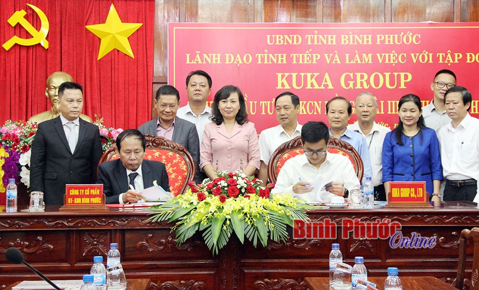 Ký kết thỏa thuận hợp tác đầu tư tại KCN Đồng Xoài III