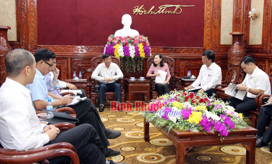 Tổng công ty Vinaconex tìm hiểu đầu tư tại Bình Phước