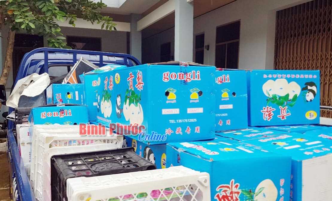 Bắt giữ, tiêu hủy hơn 1 tấn trái cây nhập lậu