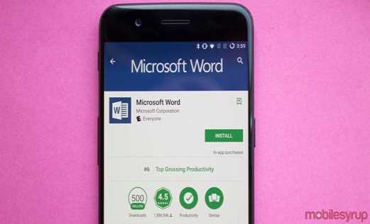 Phiên bản Android của Microsoft Word vượt mốc 1 tỷ lượt cài đặt