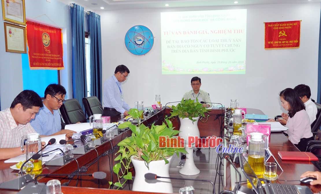 Nghiệm thu đề tài khoa học về bảo tồn các loài thủy sản bản địa có nguy cơ tuyệt chủng