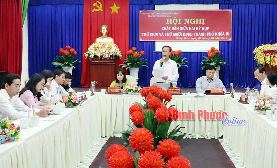 HĐND thành phố Đồng Xoài chất vấn giữa 2 kỳ họp