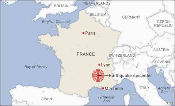 Động đất mạnh bất thường ở Đông Nam nước Pháp         