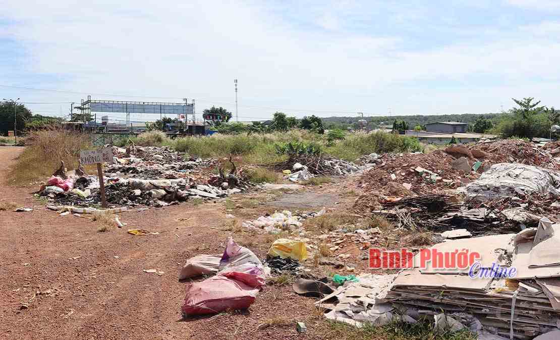 Bãi đốt rác gần đường ĐT741
