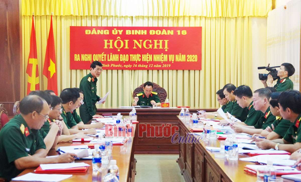 Binh đo&agrave;n 16 ra nghị quyết l&atilde;nh đạo thực hiện nhiệm vụ năm 2020