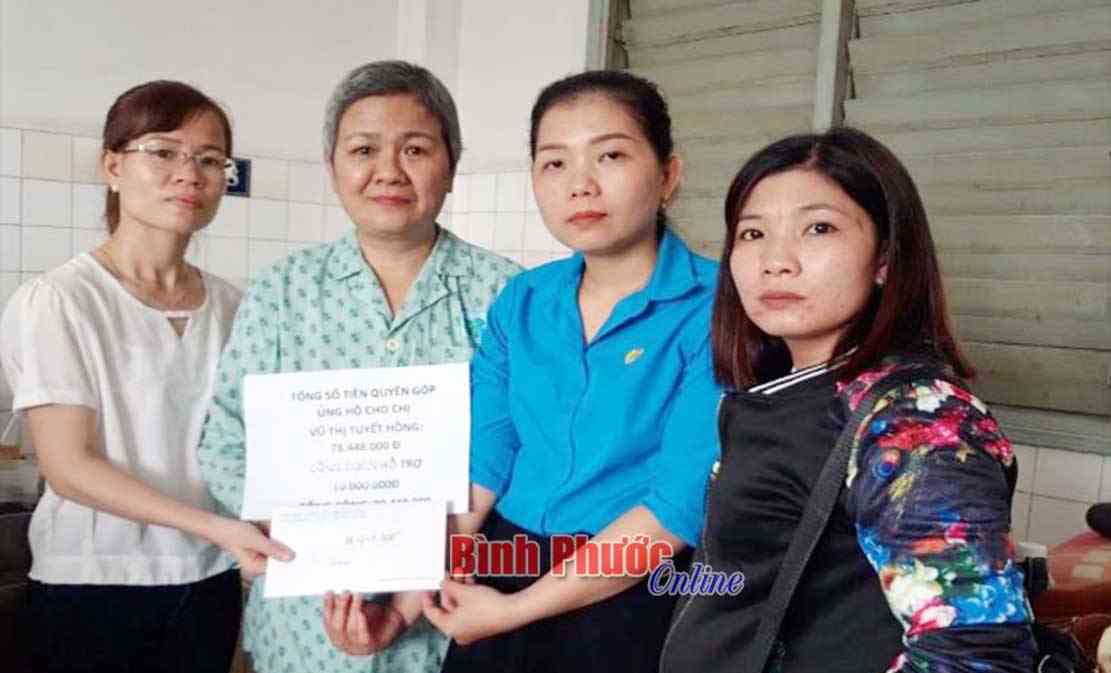 Chia sẻ với đoàn viên khó khăn