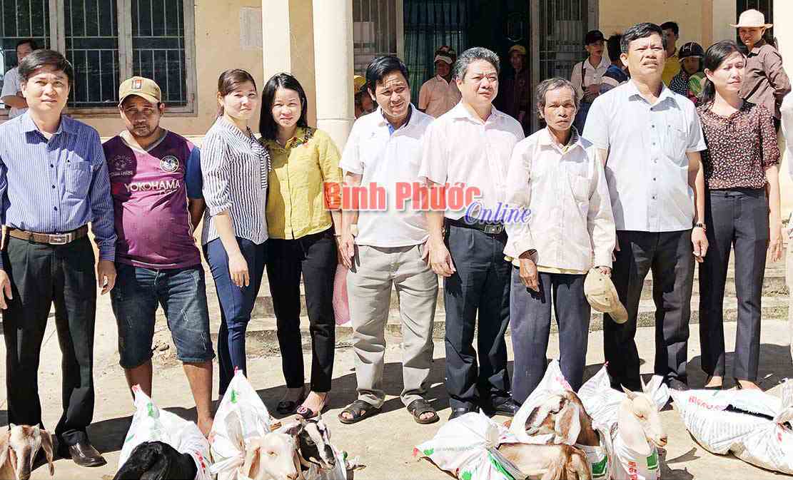 UBMTTQVN tỉnh bàn giao 99 con dê giống cho hộ nghèo