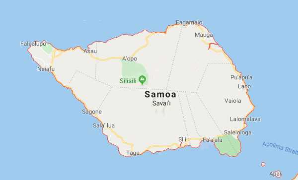 Động đất mạnh ngoài khơi đảo quốc Samoa ở Thái Bình Dương