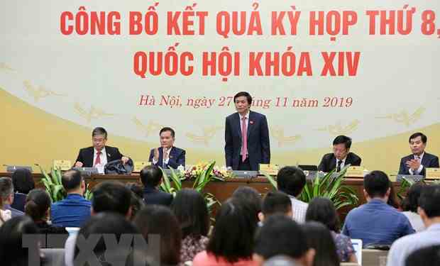 Kỳ họp thứ 8 hoàn thành chương trình với nhiều nội dung quan trọng