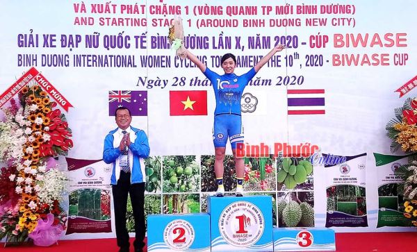 Nguyễn Thị Thật giành cú đúp chặng 1 Giải xe đạp nữ quốc tế Bình Dương 