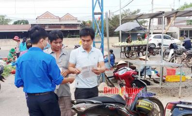 Tuổi trẻ Chơn Thành tuyên truyền phòng ngừa dịch bệnh