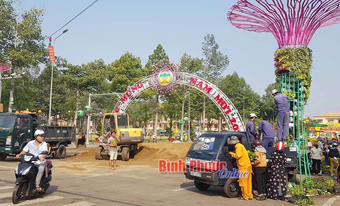 Dỡ bỏ Đường hoa xu&acirc;n Canh T&yacute; 2020: Nhiều người d&acirc;n đến xin hoa về chăm s&oacute;c