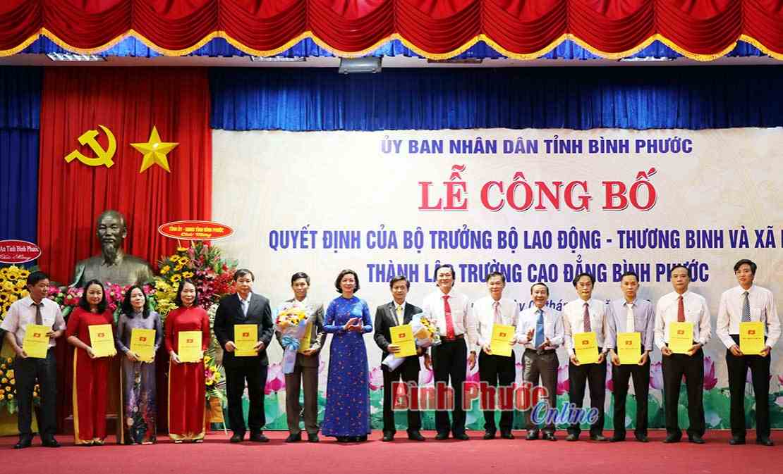 Công bố thành lập Trường Cao đẳng Bình Phước
