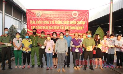 Đồn công an Bắc Đồng Phú tuyên truyền phòng, chống dịch Corona