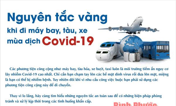 Nguyên tắc vàng khi đi máy bay, tàu, xe mùa dịch Covid-19