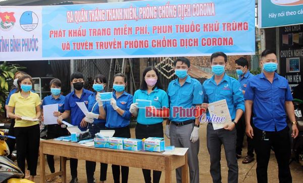 Tuổi trẻ Bình Phước chung tay phòng, chống dịch hô hấp corona