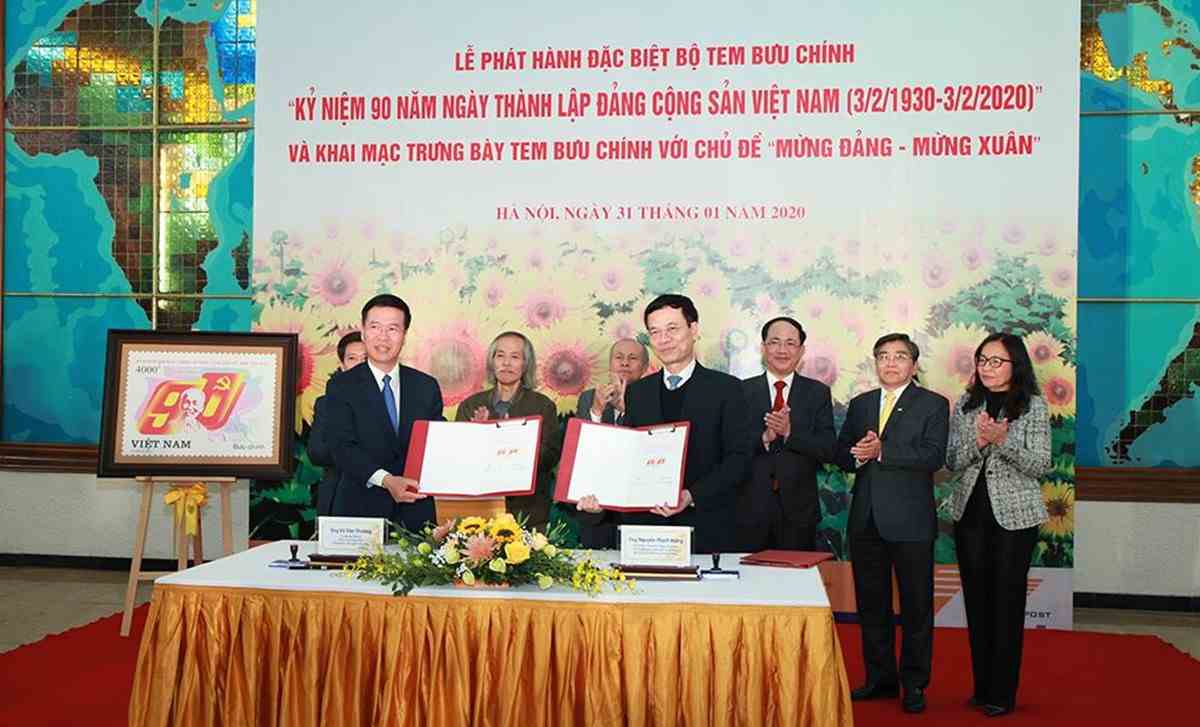 Phát hành bộ tem ''Kỷ niệm 90 năm thành lập Đảng Cộng sản Việt Nam''