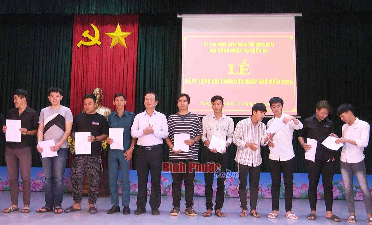 Đồng Xo&agrave;i ph&aacute;t lệnh gọi c&ocirc;ng d&acirc;n nhập ngũ năm 2020