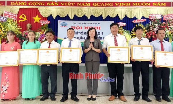 Công ty cổ phần cao su Sông Bé hoàn thành và vượt các chỉ tiêu, kế hoạch năm 2019