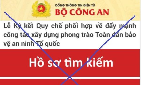 Phát hiện trang mạng mạo danh Cổng Thông tin điện tử Bộ Công an