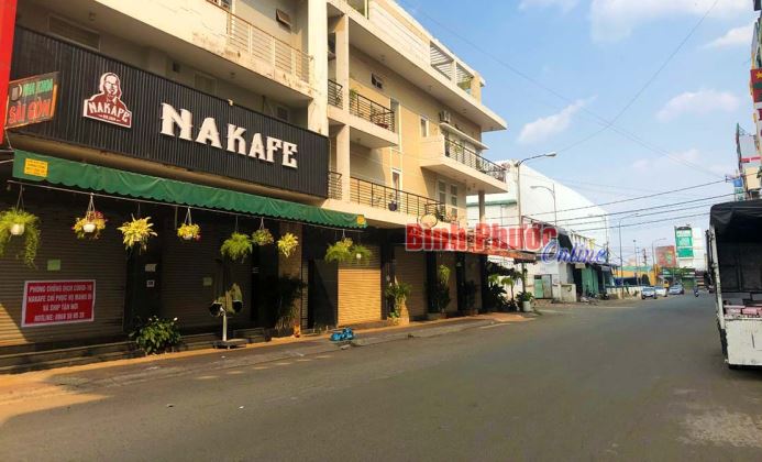 Phố phường Đồng Xoài những ngày cách ly toàn xã hội