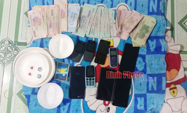 Ph&aacute; tụ điểm đ&aacute;nh bạc trong vườn cao su, thu hơn 100 triệu đồng