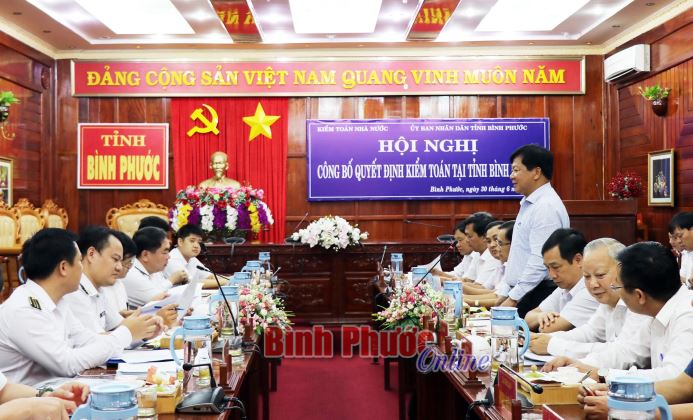 C&ocirc;ng bố quyết định kiểm to&aacute;n tại tỉnh 