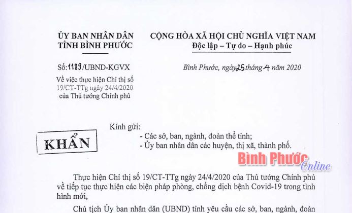 Bình Phước tiếp tục thực hiện các biện pháp phòng, chống dịch Covid-19 trong tình hình mới