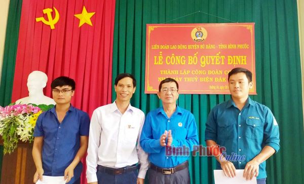 Thành lập Công đoàn Nhà máy Thủy điện Đăk Glun