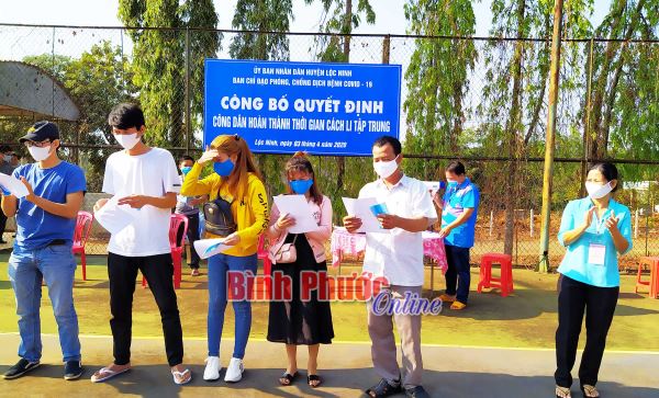 73 công dân hoàn thành cách ly trở về gia đình