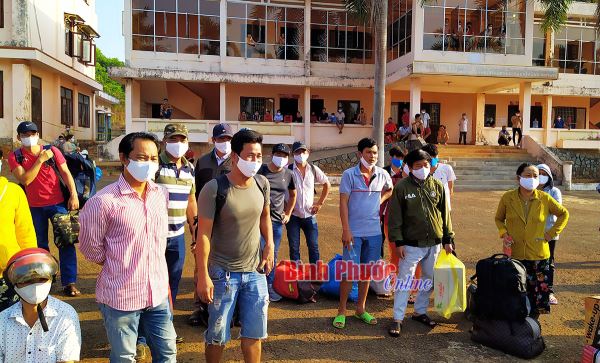 Bình Phước có 193 người hoàn thành thời gian cách ly trở về nhà