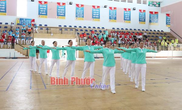 Hơn 300 người cao tuổi tham gia giải thể dục dưỡng sinh