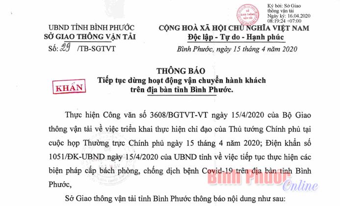 Tiếp tục dừng hoạt động vận chuyển h&agrave;nh kh&aacute;ch