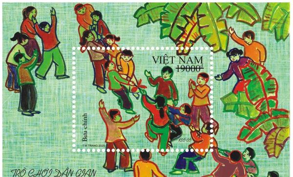 Ph&aacute;t h&agrave;nh bộ tem 'Tr&ograve; chơi d&acirc;n gian' nh&acirc;n dịp Tết thiếu nhi 1-6