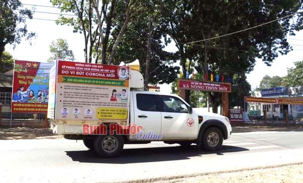 Hớn Quản tuyên truyền công tác phòng, chống dịch bệnh Covid-19