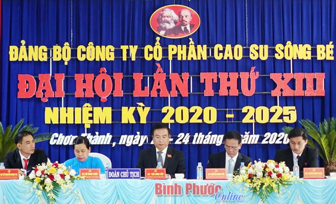 Khai mạc Đại hội Đảng bộ Công ty cổ phần cao su Sông Bé lần thứ XIII