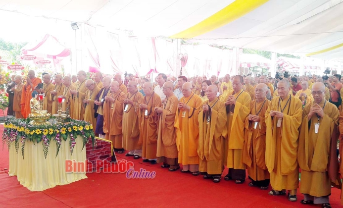 Đặt đ&aacute; x&acirc;y dựng trụ sở Văn ph&ograve;ng Ban trị sự Gi&aacute;o hội Phật gi&aacute;o Việt Nam tỉnh