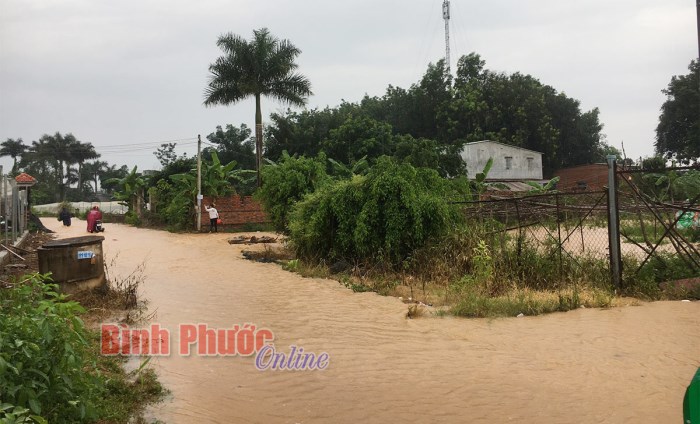 Khu vực Suối Rạt thuộc Đồng Xoài, Đồng Phú tiếp tục bị ngập sâu