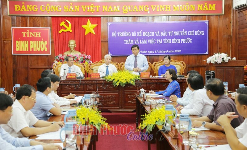 Bộ Kế hoạch v&agrave; Đầu tư lu&ocirc;n đồng h&agrave;nh với B&igrave;nh Phước