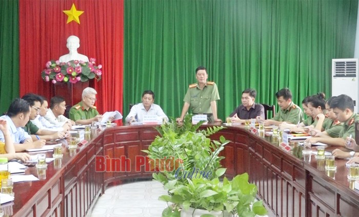 Kiểm tra chấp h&agrave;nh ph&aacute;p luật về bảo vệ b&iacute; mật Nh&agrave; nước tại Chơn Th&agrave;nh